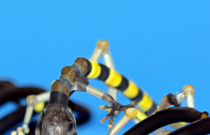 A miniature, recently-invented robot that has been modeled after geckos and inchworms is designed to climb.