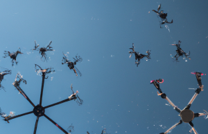 A novel algorithm acts as a "traffic cop" for a swarm of drones, enabling them to remain focused on their mission and stay organized.