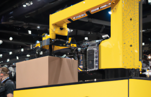 At Promat 2023, FANUC is displaying its automated warehouse solutions.